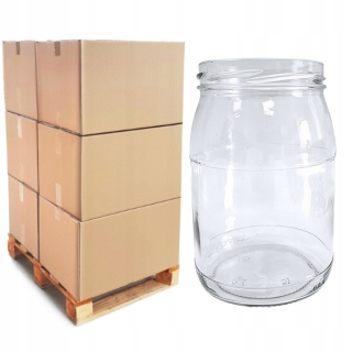 Poháre na zaváranie medu 900ml 384ks na kompótové uhorky 1200g POL PALETA b/z